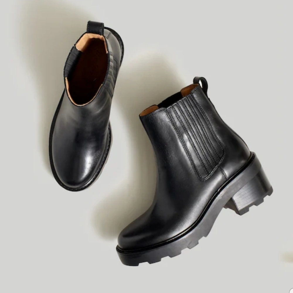 Madewell Black Chunky heeled Chelsea Boot